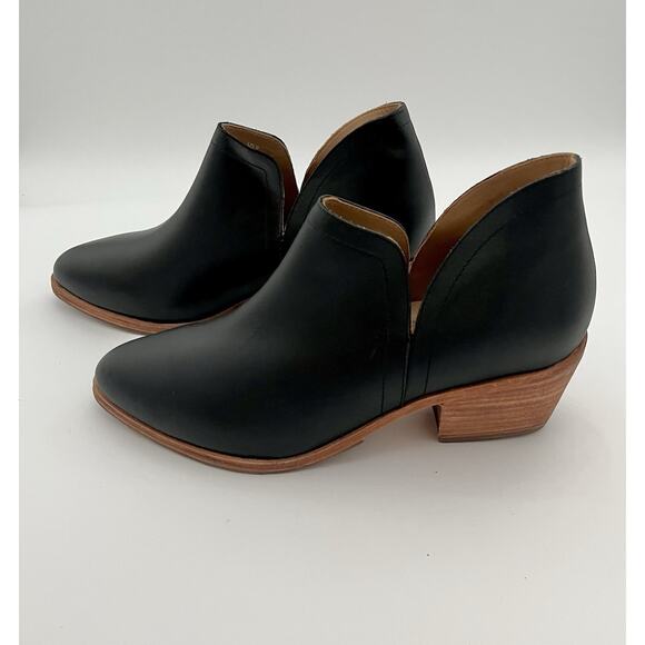 Nisolo Womens 9 Shoes Mia Everyday Bootie Black Leather Ankle Boots Stacked Heel - Picture 1 of 12